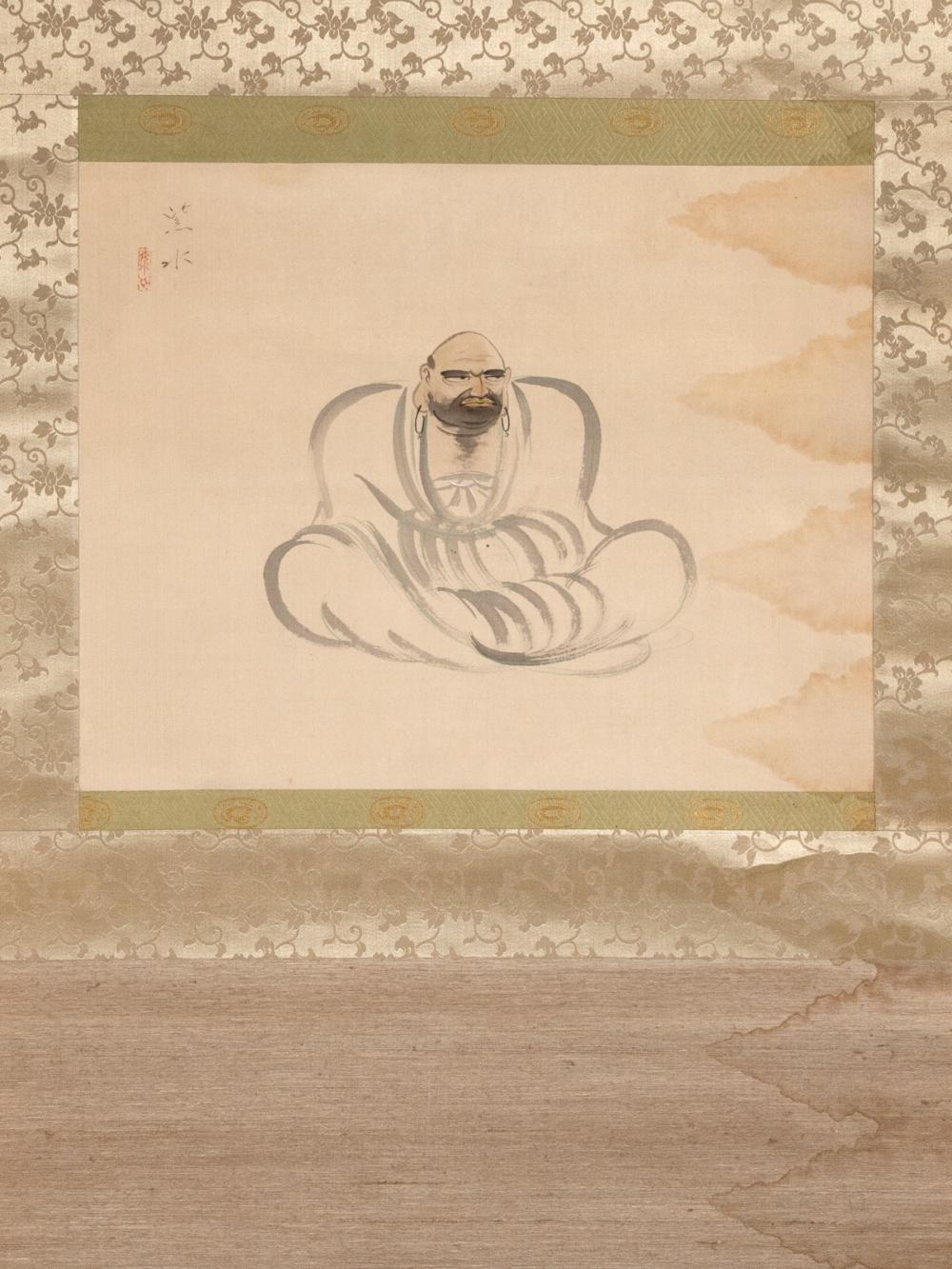 JAPANESE SCROLL PAINTING ON SILK