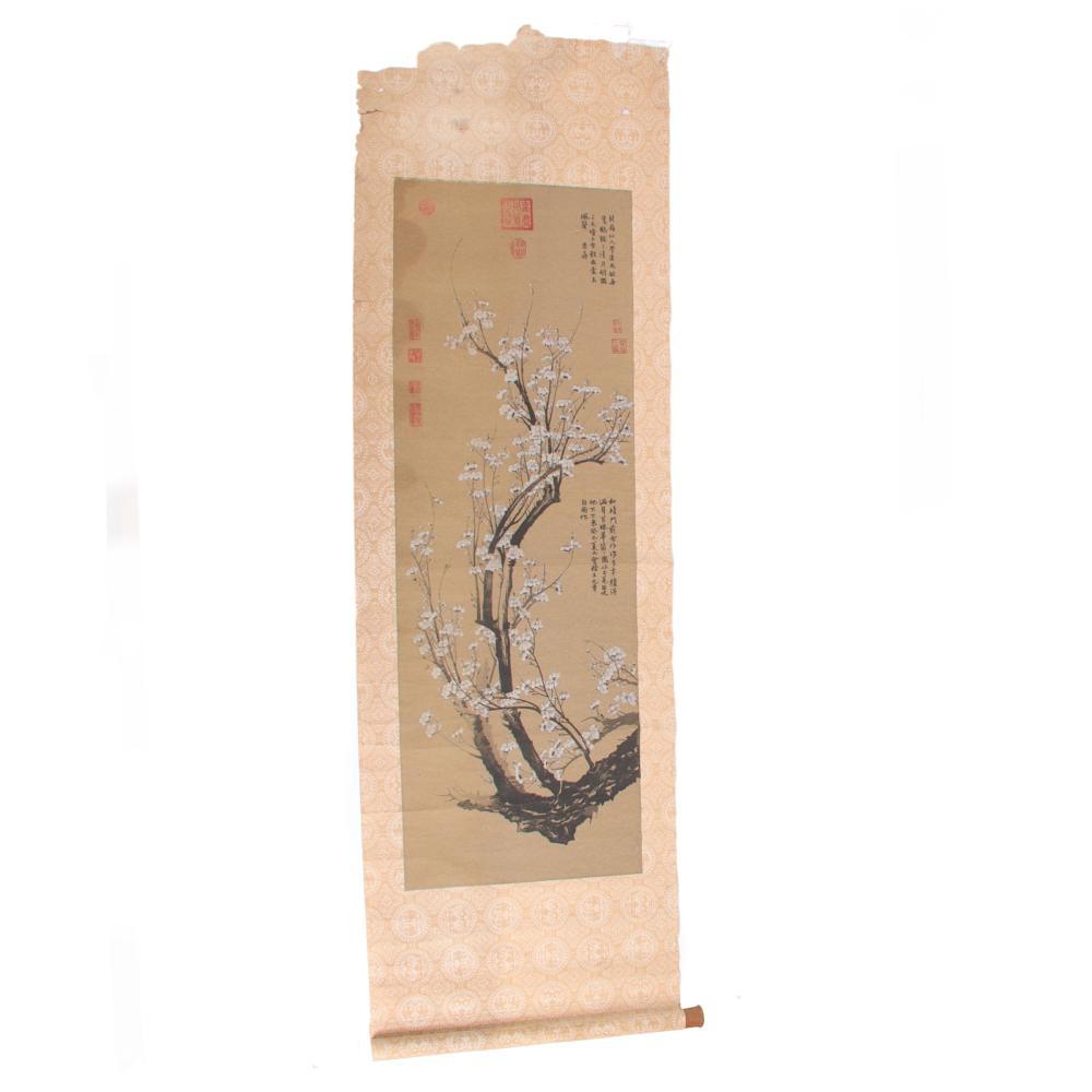 JAPANESE SCROLL WITH CHERRY
