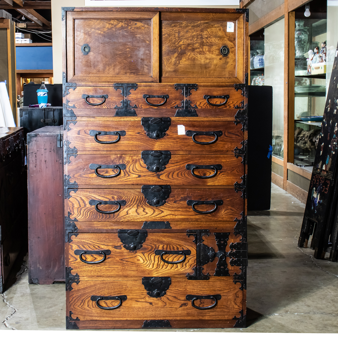 JAPANESE SENDAI THREE-PIECE TANSU
