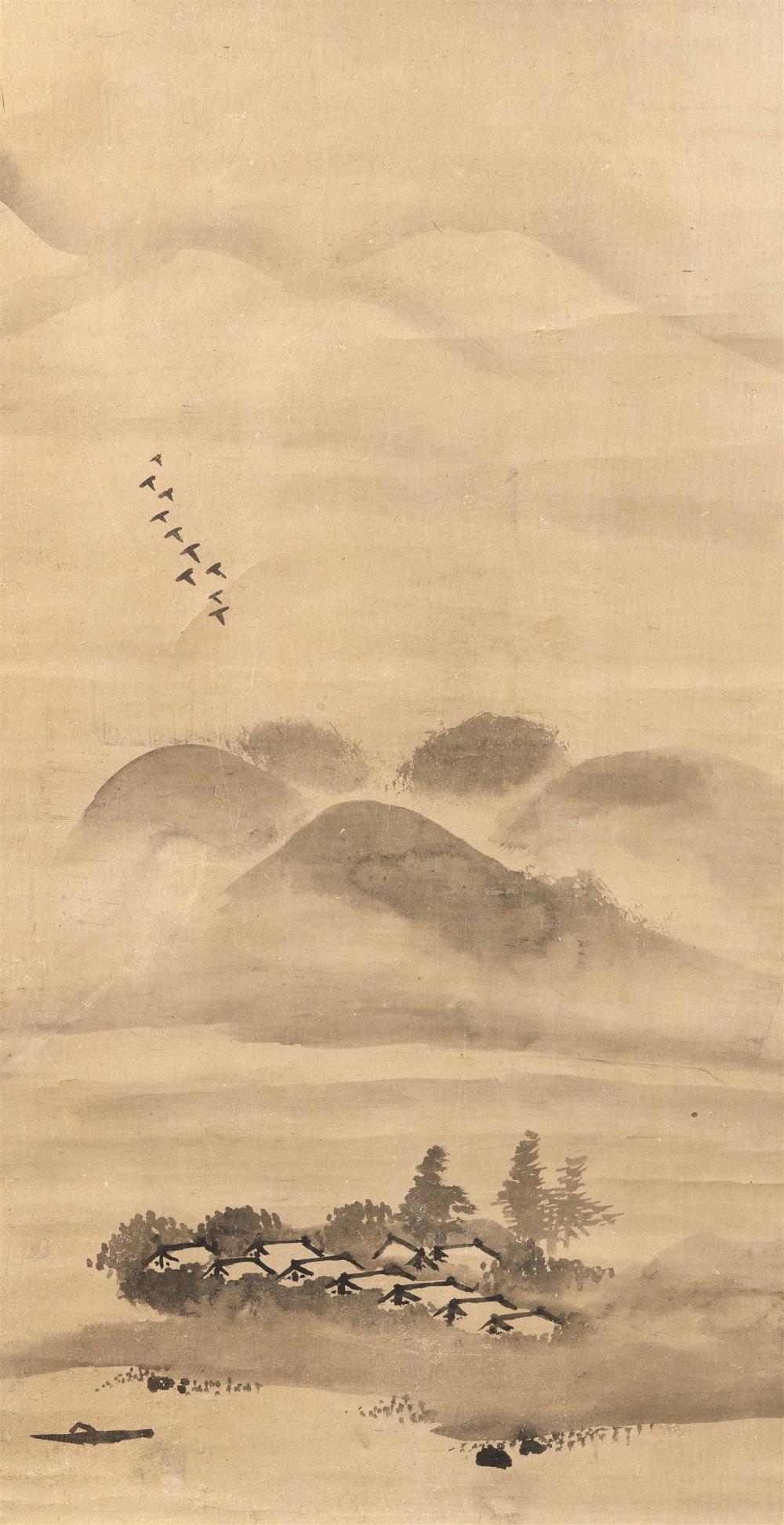 JAPANESE SESSHU-STYLE SCROLL
