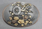 JAPANESE SHAKUDO BROOCH, 1-1/4