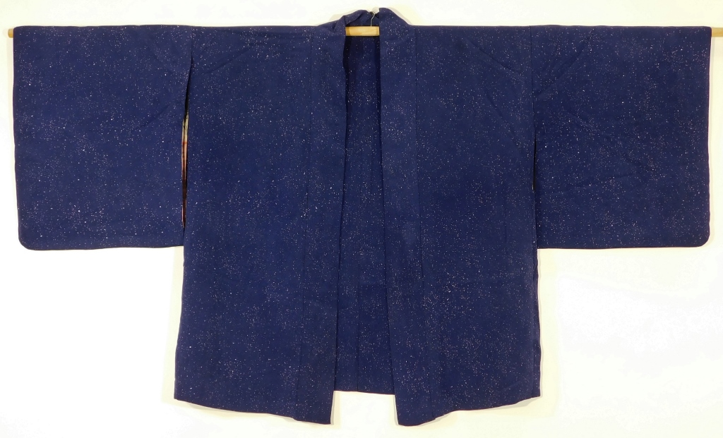 JAPANESE SHORT SPOTTED BLUE HAORI