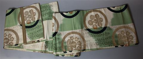 JAPANESE SILK BROCADE OBI 20th