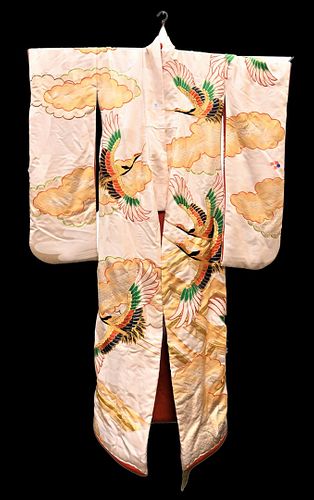 JAPANESE SILK-EMBROIDERED