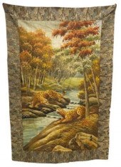 JAPANESE SILK EMBROIDERED PANE
