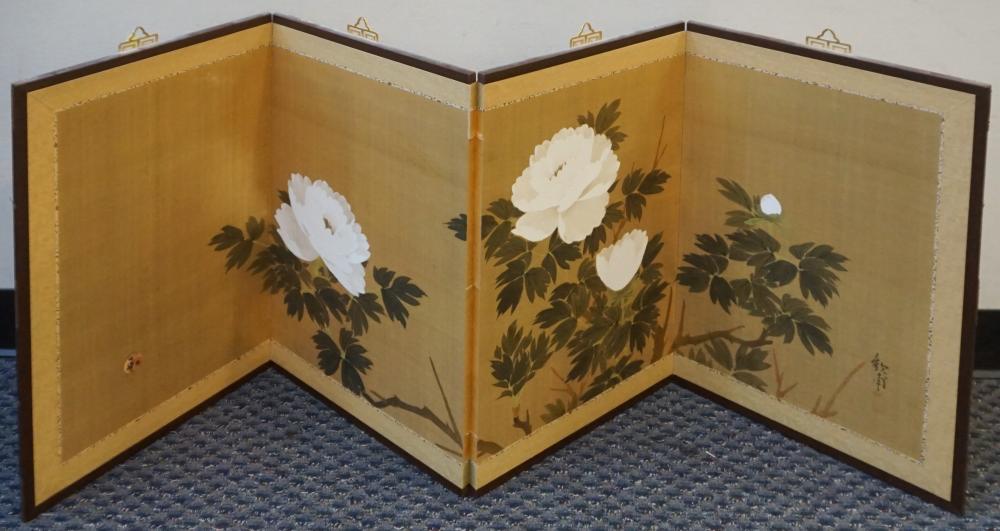 JAPANESE SILK FOUR FOLD TABLE