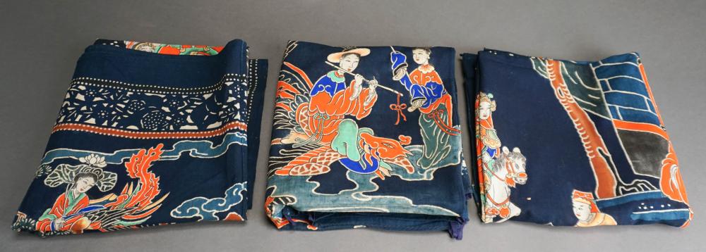 JAPANESE SILK ROBE AND THREE