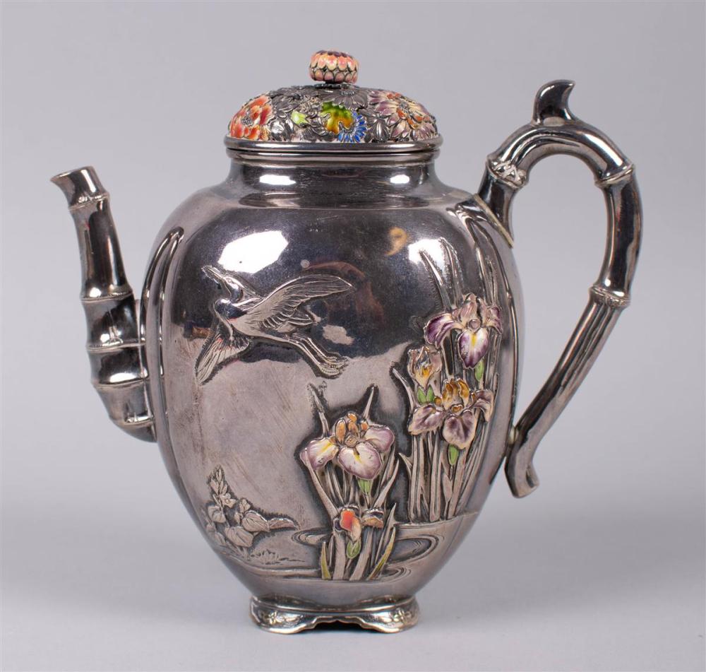 JAPANESE SILVER AND ENAMEL SMALL