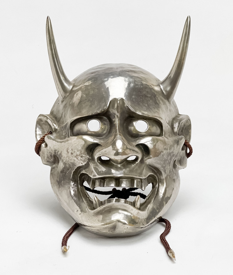JAPANESE SILVER HANNYA NOH MASK9