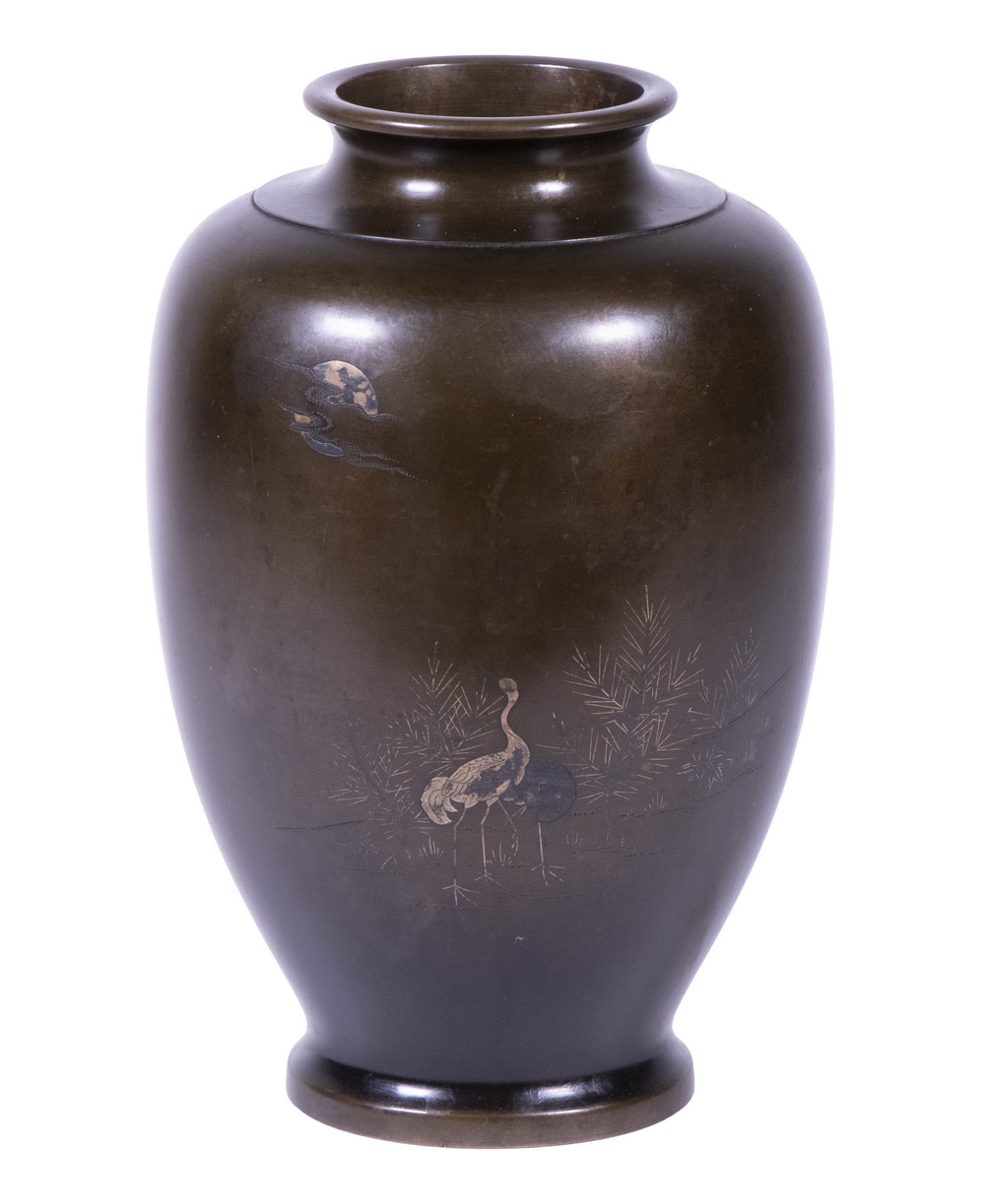 JAPANESE SILVER INLAID &