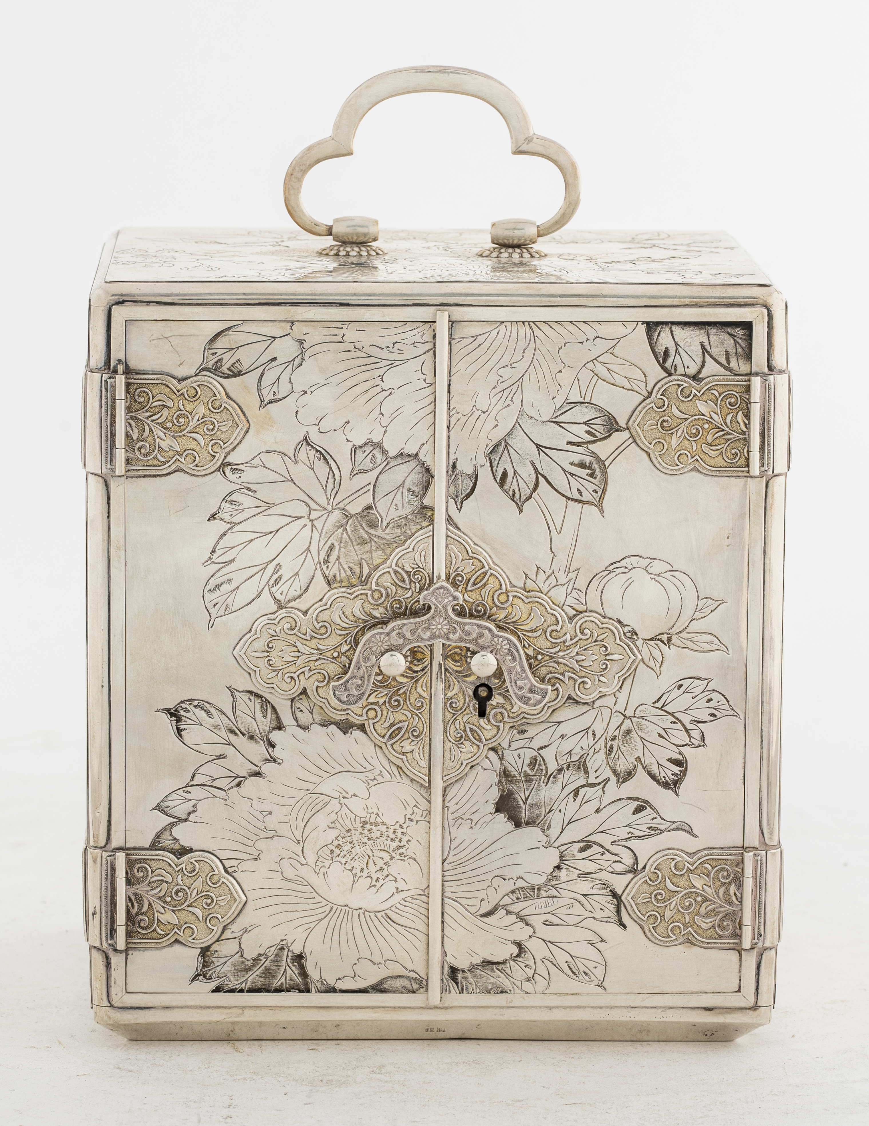 JAPANESE SILVER KODANSU JEWELRY BOX