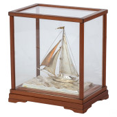 JAPANESE SILVER SAILING YACHT