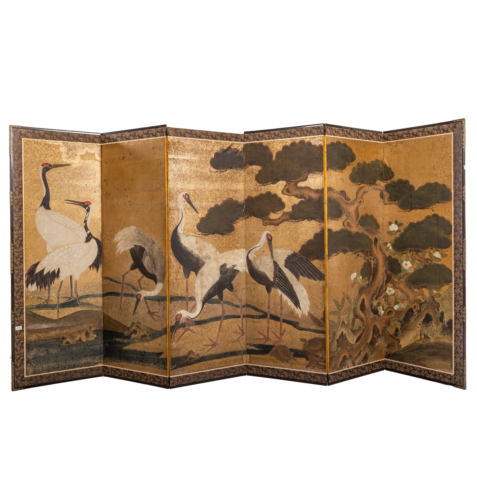 JAPANESE SIX PANEL FOLDING SCREEN