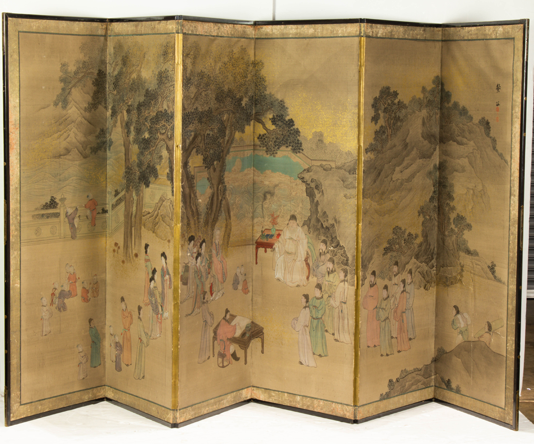 JAPANESE SIX-PANEL FOLDING SCREEN