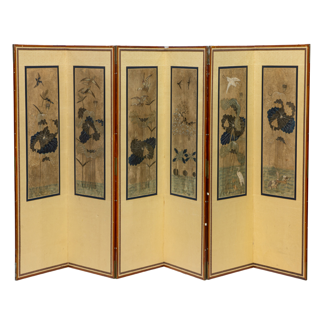 JAPANESE SIX-PANEL FOLDING SCREEN