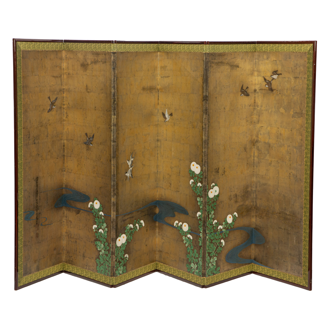 JAPANESE SIX-PANEL FOLDING SCREEN