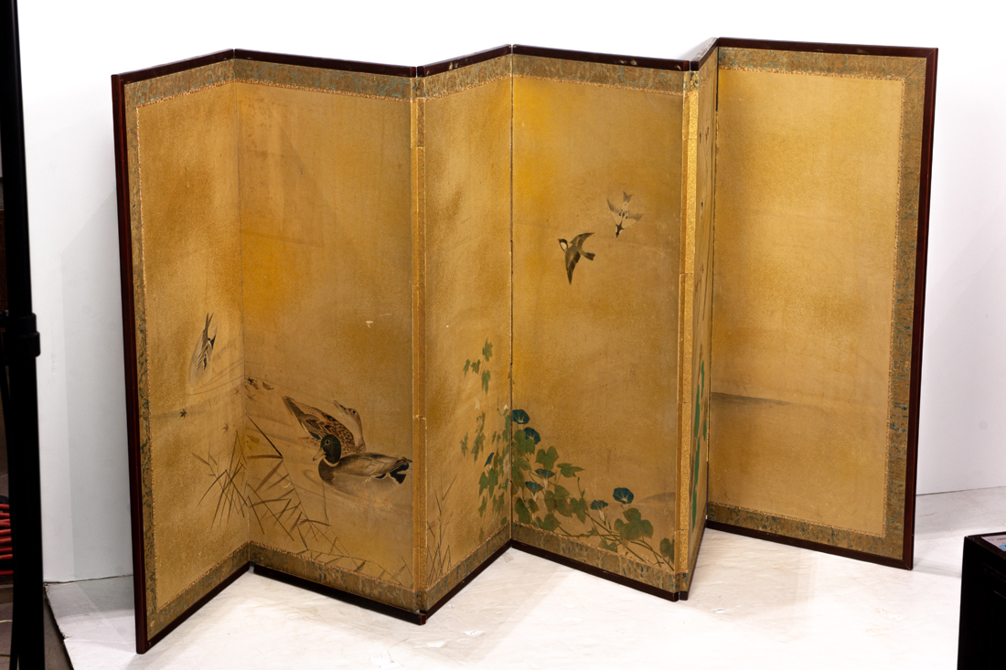 JAPANESE SIX-PANEL FOLDING SCREEN