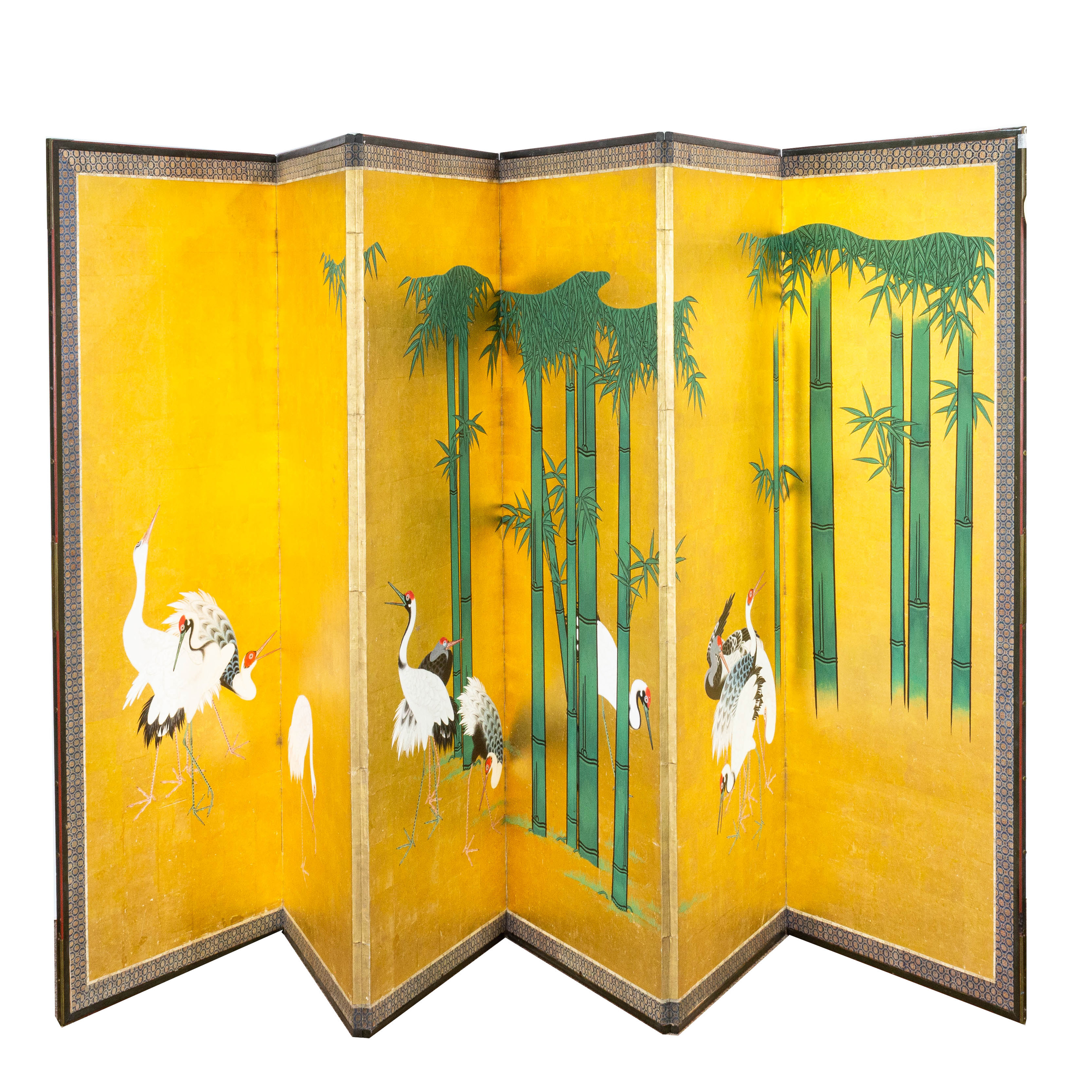 JAPANESE SIX-PANEL FOLDING SCREEN