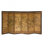 JAPANESE SIX-PANEL ORNAMENTAL