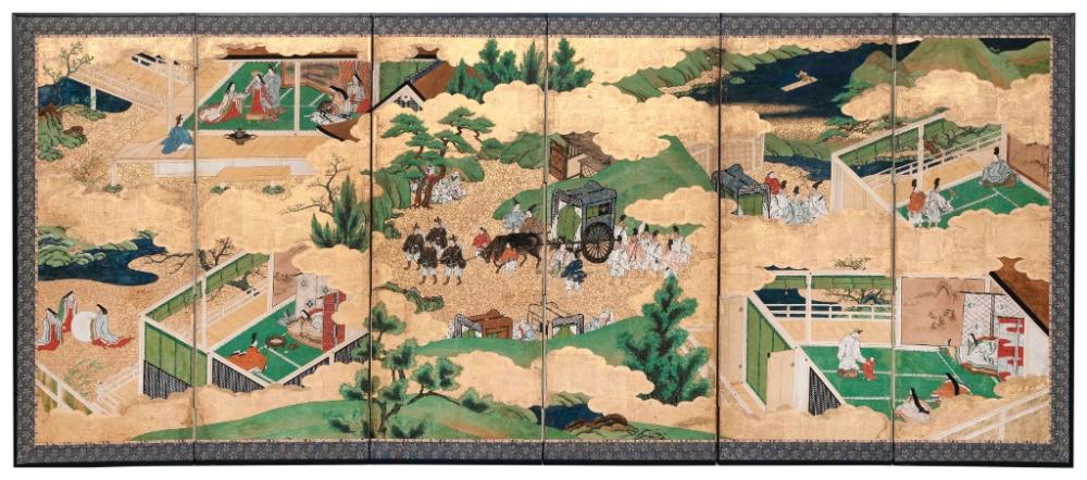 JAPANESE SIX-PANEL SCREEN 18TH