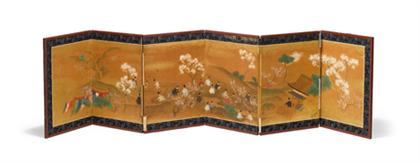 Japanese six panel screen    late