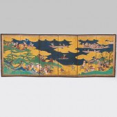 JAPANESE SIX PANEL SCREEN OF H