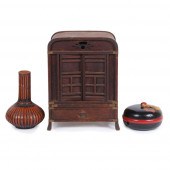 JAPANESE SMALL WOOD CABINET, B