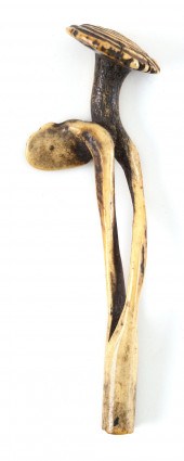 JAPANESE STAGHORN SASHI NETSUK