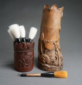 JAPANESE STAINED BAMBOO BRUSH