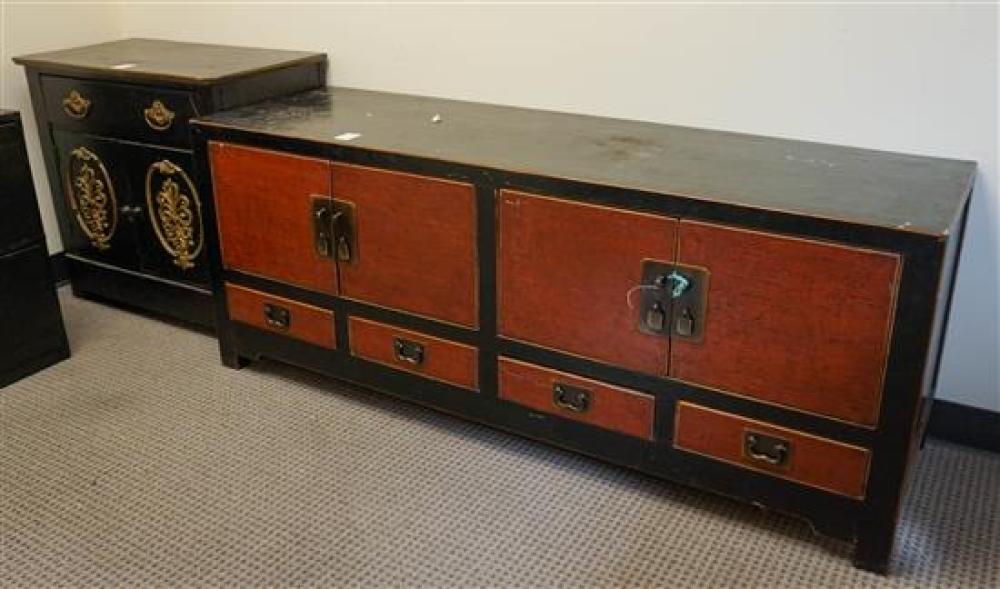 JAPANESE STAINED WOOD TWO-DRAWER