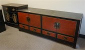 JAPANESE STAINED WOOD TWO-DRAW