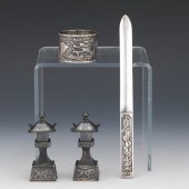 JAPANESE STERLING PAIR OF SHAK