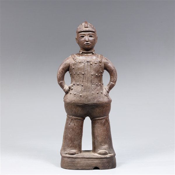 Japanese stoneware standing armored