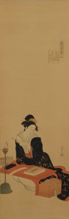 JAPANESE STUDYING GEISHA HANGING