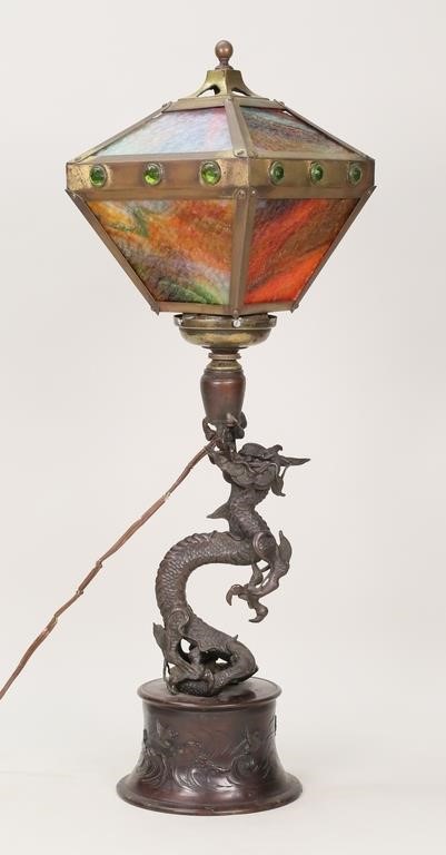 JAPANESE STYLE DRAGON LAMP &