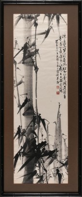 JAPANESE SUMI-E SCROLL PAINTIN