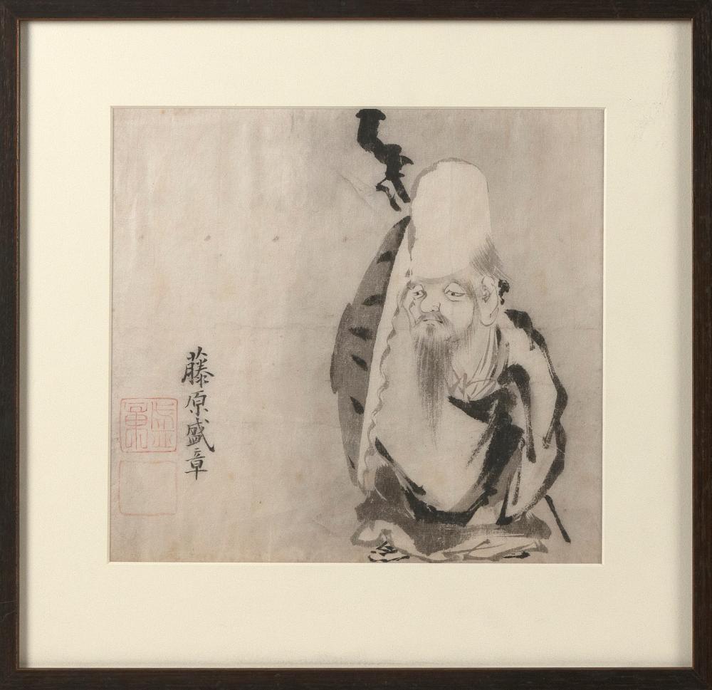 JAPANESE SUMI PAINTING ON PAPER EDO