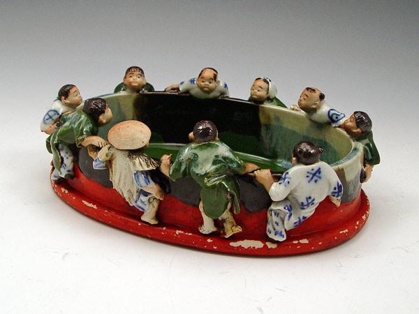 JAPANESE SUMIDA GAWA EARTHENWARE