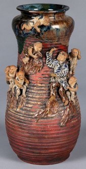 JAPANESE SUMIDA GAWA POTTERY V