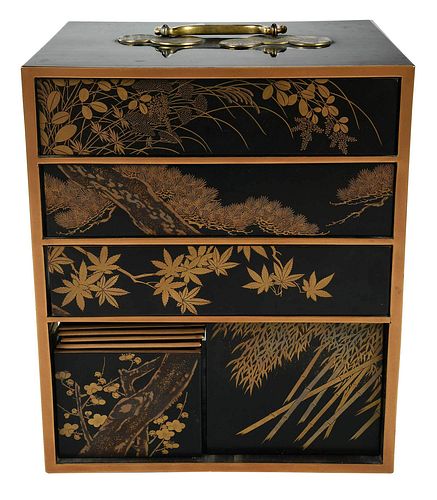 JAPANESE TABLE TOP BLACK LACQUER
