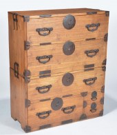 JAPANESE TANSU, 2 PART WITH 6
