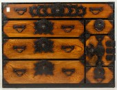JAPANESE TANSU WITH METAL BASE