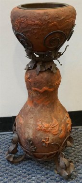 JAPANESE TERRACOTA AND METAL M