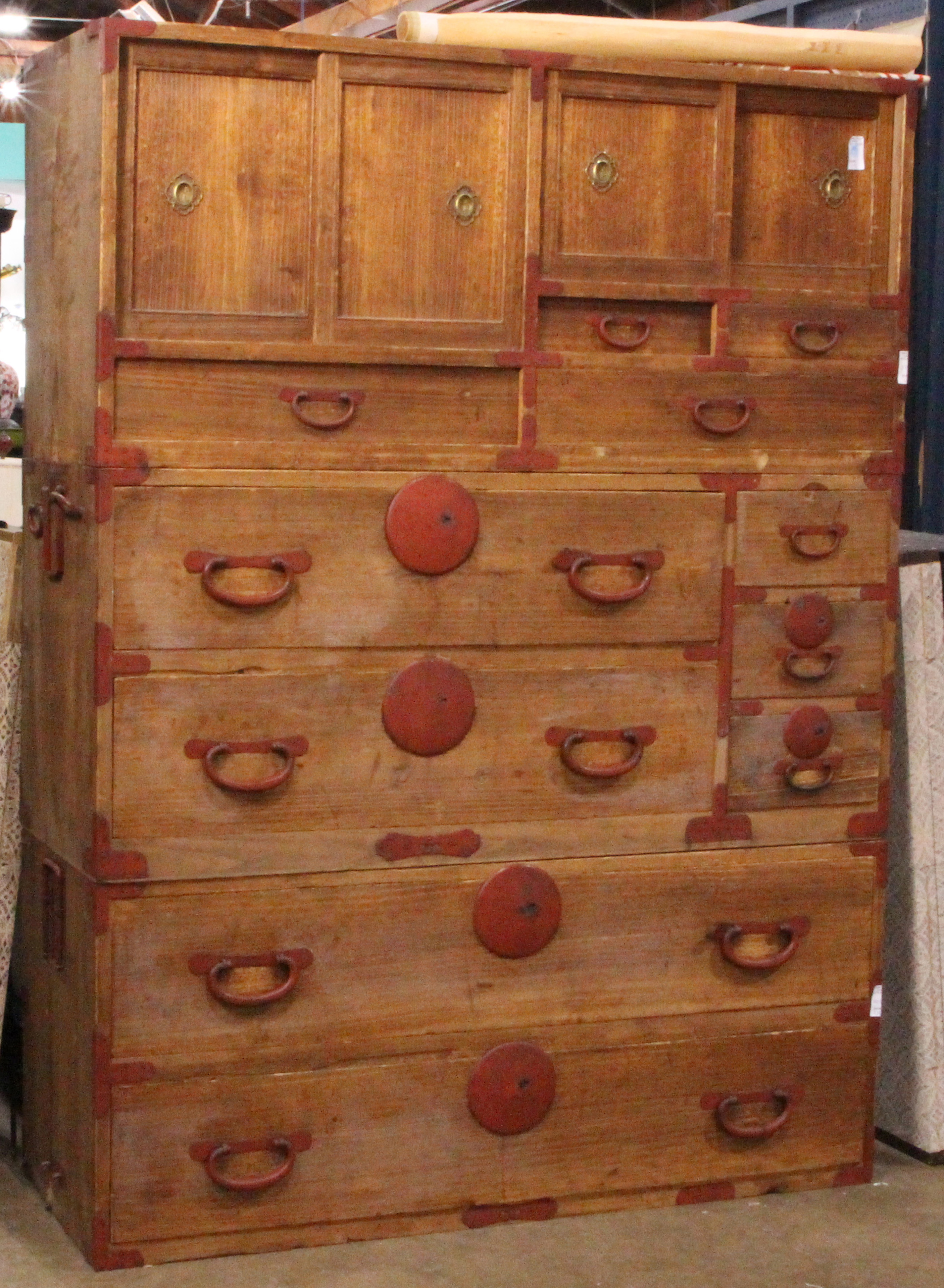 JAPANESE THREE CASE TANSU, THE