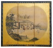 JAPANESE THREE-PANEL SCREENpai