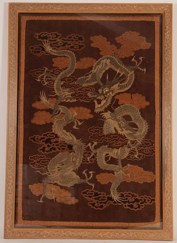 JAPANESE TRIPLE DRAGON SILK