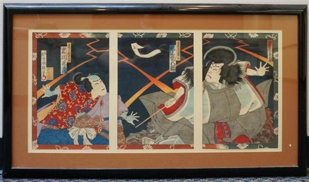 JAPANESE TRIPTYCH WOODBLOCK PRINT