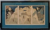 JAPANESE TRIPTYCH WOODBLOCK PR