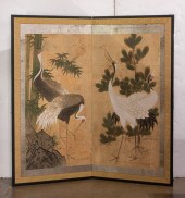 JAPANESE TWO-PANEL FOLDING SCR