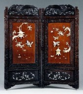 Japanese two-panel screen, car